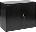 MMT Furniture Designs Armoire de rangement en acier noir à 2 portes avec serrure, 900 mm – Description du produit