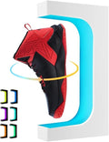 Présentoir à chaussures magnétique lévitant avec LED – Rotation 360°, 16 couleurs, blanc