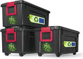 Iris Ohyama SIA-60 Power Box Lot de 3 boîtes de rangement 60 L – Plastique, couvercle, clips et poignées
