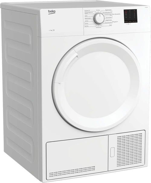 Beko DC 7130 N b100 Sèche-linge à condensation 7 kg – Mesure électronique de l’humidité, anti-froissage auto, tambour AquaWave, 15 programmes, Express