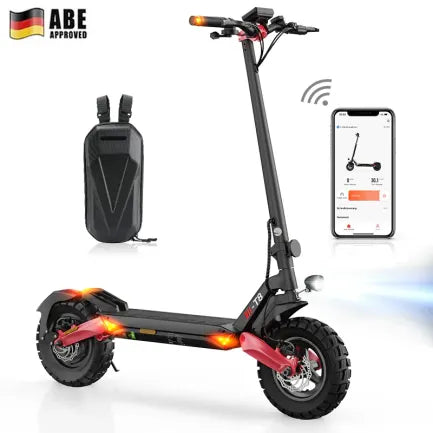 T8 Trottinette électrique tout-terrain homologuée route – Moteur 1200 W, autonomie 100 km (ABE, eKFV)