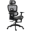 HOMCOM Fauteuil de bureau ergonomique réglable avec fonction inclinable