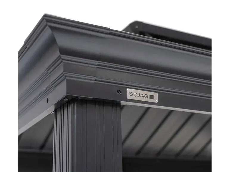 SOJAG Canada Pavillon »Messina«, en aluminium et acier, avec tablettes latérales et évacuation de fumée (Titre par défaut)