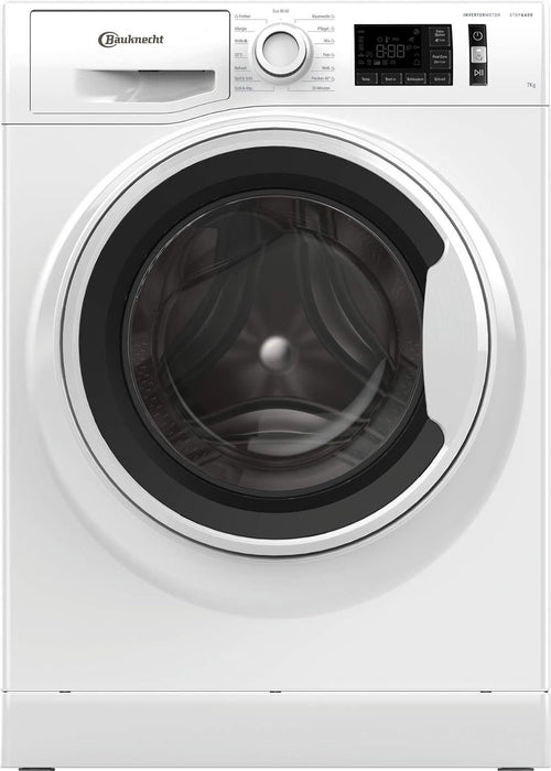 Bauknecht W Active 711 B Lave-linge frontal 7 kg, 1400 tr/min – Détachage puissant, programmes vapeur, Steam Hygiene antivirus, Steam Refresh, Stop&Add, moteur Dynamic Inverter