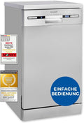 Exquisit Lave-vaisselle 45 cm GSP59109-030E – 9 couverts, Power+, mode ECO, argent