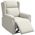 HOMCOM Fauteuil relax TV inclinable à 160° – Ressorts ensachés, beige