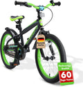 BIKESTAR Vélo enfant 18 pouces pour fille et garçon dès 5 ans – Urban Jungle, Berry/Turquoise