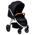 Hauck Uptown Poussette Melange Rose – Tout-terrain, grand siège, position allongée, roues caoutchouc, suspension, pliage compact, housse pluie