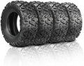 TUFFIOM Lot de 4 pneus tout-terrain ATV/UTV – 25×8-12 avant et 25×10-12 arrière – Description du produit