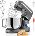 Robot pâtissier 2000 W avec bol inox 6,2 L – Fouet, crochet pétrisseur, batteur plat et accessoires, anthracite