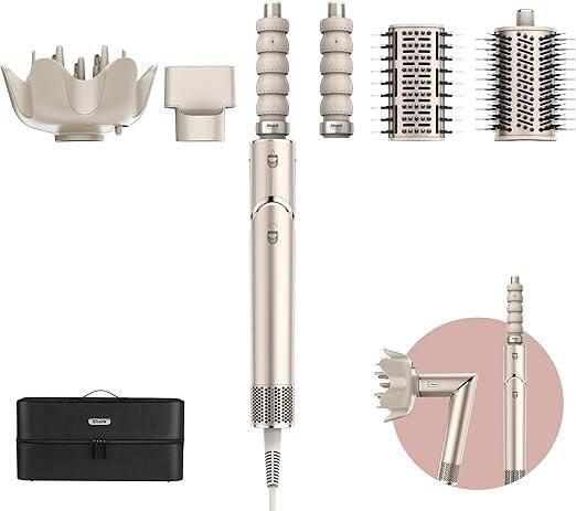 Shark Styler à air chaud multi-coiffage – Embouts boucleurs automatiques, brosses & concentrateur, coiffage préservant la chaleur, pour tous types de cheveux