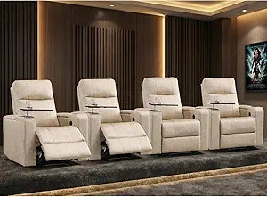 HOMCOM Fauteuil releveur électrique relax – Position librement réglable, blanc crème