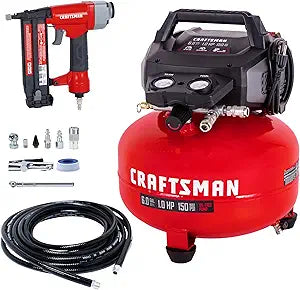 CRAFTSMAN Compresseur pancake 6 gallons avec cloueuse Brad 18GA – Description du produit