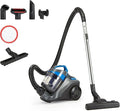 Amazon Basics Aspirateur-traîneau sans sac 850 W – Bac 1,7 L, filtre HEPA, compact et léger, noir/bleu