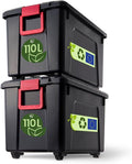 Iris Ohyama SIA-60 Power Box Lot de 3 boîtes de rangement – Plastique, couvercle, clips et poignées