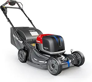 Honda HRX-BE Tondeuse sans fil autotractée 21″ – Batterie 12 Ah, 2 emplacements batterie, vitesse variable, sac 2,2 boisseaux (HRX217YXBEXA6)