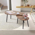 GOLDFAN Lot de 2 tables gigognes triangulaires – Description du produit