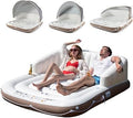 LIFEZEAL Lounge gonflable avec pare-soleil amovible – 180 × 180 × 160 cm, îlot flottant / canapé gonflable pour adultes, charge max. 200 kg