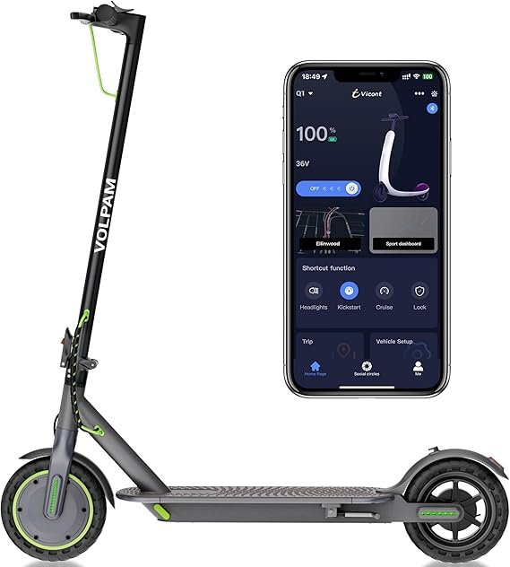 Aotedor Scooter de mobilité ultra-léger pour adulte – Pliable, env. 16 kg, double batterie lithium, autonomie jusqu’à 35 km, homologué avion, idéal seniors et voyages