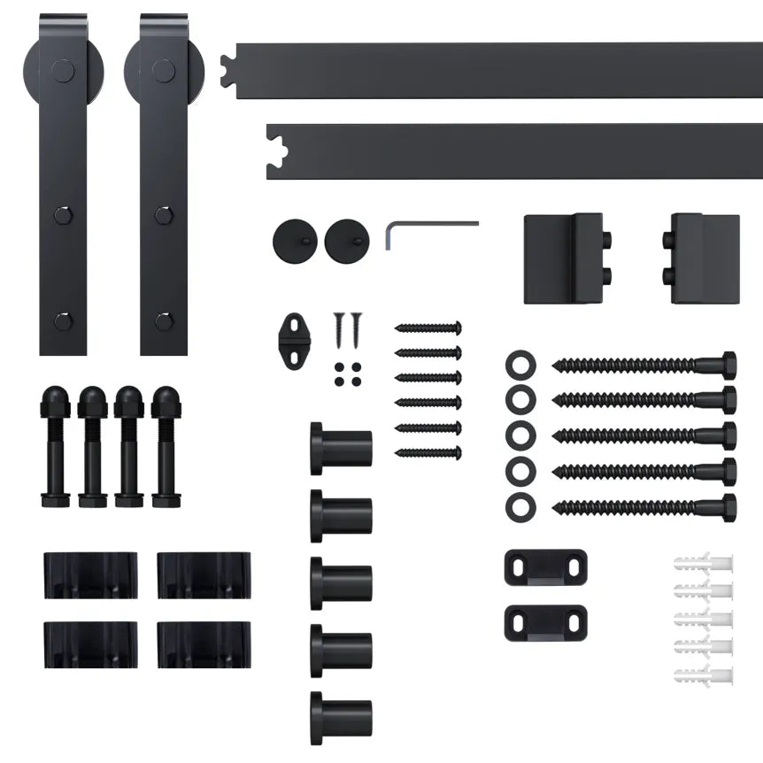 HOMCOM Kit de rail pour porte coulissante – Glissement silencieux, usage polyvalent 1