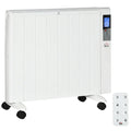 HOMCOM Convecteur électrique avec 2 niveaux de chauffage et télécommande – Blanc