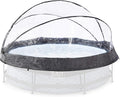 EXIT Toys Dôme gonflable rond pour piscine Ø 305 cm – Compatible Intex, Bestway et EXIT 300-310 cm, abri pliable transparent