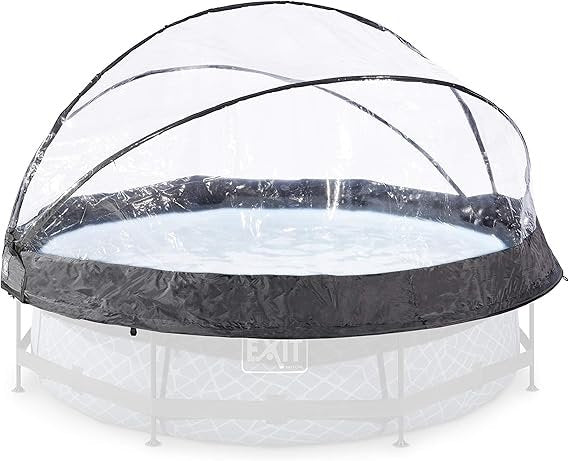 EXIT Toys Dôme gonflable rond pour piscine Ø 305 cm – Compatible Intex, Bestway et EXIT 300-310 cm, abri pliable transparent