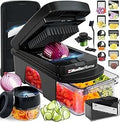 Mueller Ultimate Coupe-légumes 12 lames – Mandoline, spiraliseur, râpe et trancheuse, noir