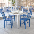 Flash Furniture Lot de 2 chaises métalliques bleues professionnelles intérieur/extérieur – Description du produit