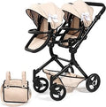 Bayer Design 26275AA Poussette double pour poupées – Réglable et pliable avec panier, sac et compatibilité siège EasyGo