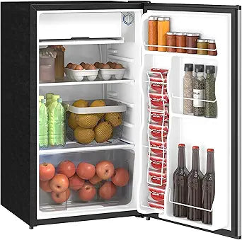 HOMCOM Mini-réfrigérateur 91 L avec compartiment congélateur – Thermostat, porte réversible, argent