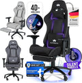 ELITESEATS Chaise gaming ergonomique primée – Tissu respirant, accoudoirs 4D, roulettes anti-rayures, repose-pieds, charge 150 kg