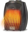 BLACK+DECKER Chauffage soufflant céramique – Compact, thermostat, 2 puissances de chauffe et fonction ventilateur, noir
