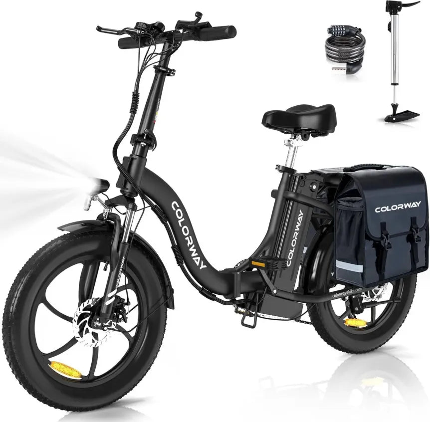 COLORWAY BK6S Vélo électrique pliable 350 W, batterie 36 V 15 Ah, pneus 20 × 3,0 pouces
