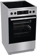 Gorenje GECS5C70XPA Cuisinière électrique 50 cm vitrocéramique – Four 70 L, GentleClose, préchauffage rapide, AirFry, ExtraSteam, mode pizza 300 °C, rails télescopiques, AquaClean, noir
