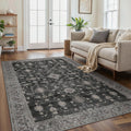 GENIMO – Tapis bleu 160 x 230 cm, antidérapant et résistant pour salon et chambre