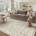 PureCozy – Tapis vintage beige lavable en machine, antidérapant – 140 x 200 cm