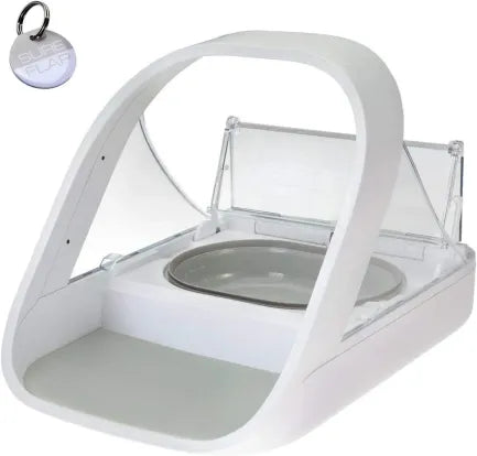 Distributeur automatique de nourriture pour animaux MPF001 – Lecture puce électronique, aliments secs/humides, serviette pour animal incluse