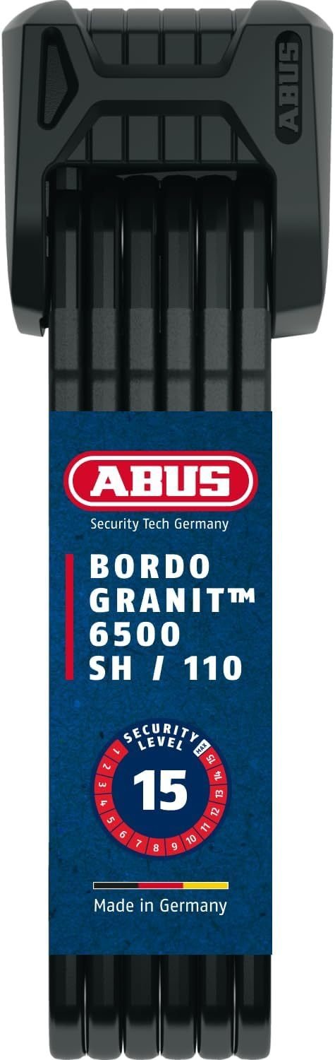 ABUS Bordo Granit XPlus 6500 SH Antivol pliable – 110 cm, noir