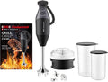 ESGE Zauberstab M 200 BBQ 98215 Mixeur plongeant professionnel – Jusqu’à 17 000 tr/min, 200 W, accessoires inclus, poignée ergonomique, moteur AC, noir
