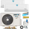 Climatisation MultiSplit Quick-Connect ECO Smart Inverter 2 × 9000 BTU / 2 × 2,6 kW – Très silencieuse, Self Clean, Wi-Fi/app, Super Ioniser, Follow Me, chauffage, conduites incluses