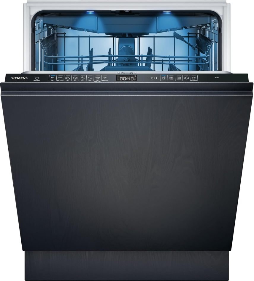 Siemens SX95EX12CE, iQ500 Lave-vaisselle intelligent, lave-vaisselle tout intégrable, 60 cm, Made in Germany, XXL, tiroir à couverts, extra silencieux, varioSpeed