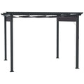 Outsunny Pergola 2,95 × 2,95 m avec toit coulissant – Gris