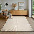the carpet – Everest – Tapis moderne beige à poils courts avec effet 3D