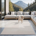 the carpet – Santo Plus – Tapis d’extérieur résistant aux intempéries, crème, style bohème – 80 x 150 cm
