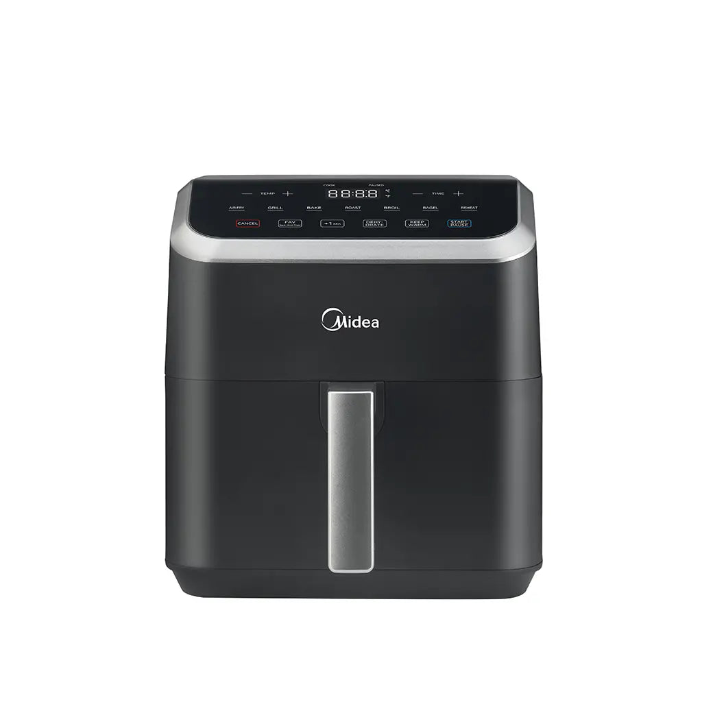 Midea HeatXpress™ 5,5 QT 9-en-1 Four Airfryer – Friteuse à air compacte à 9 fonctions, cuisson rapide et pauvre en huile, Noir