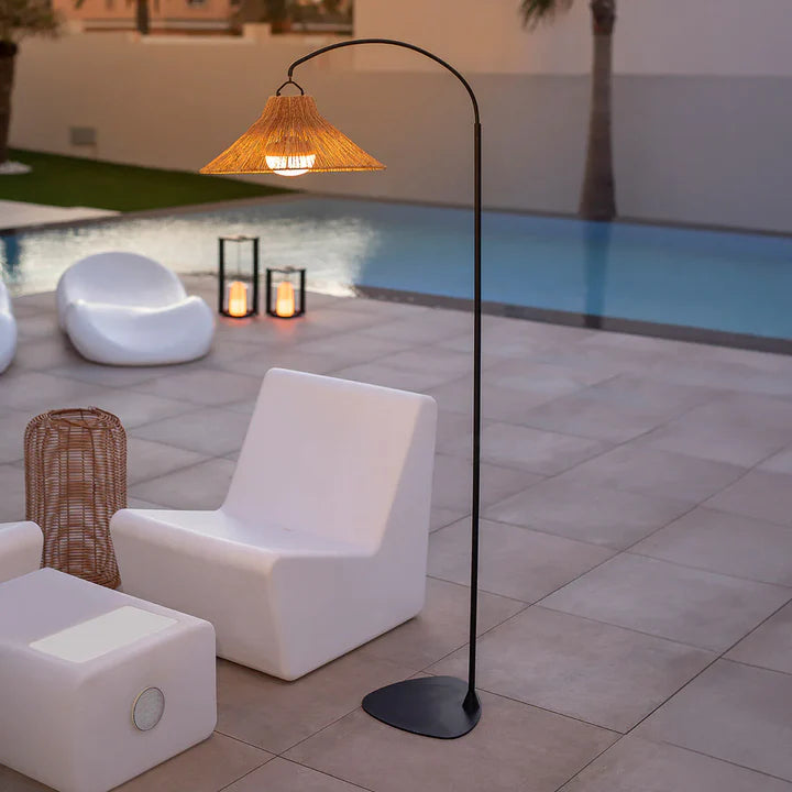 Niza 165 Lampadaire arqué sans fil – Lampadaire LED sur batterie pour intérieur et extérieur