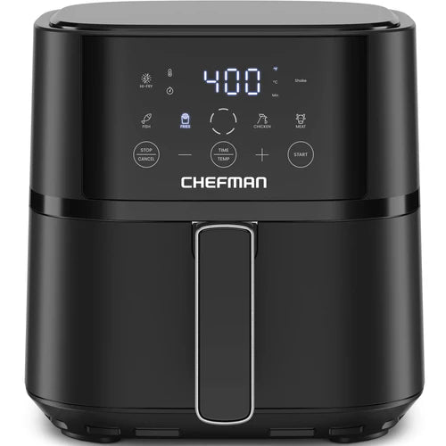 Chefman TurboFry® Touch 4-Quart Digital Airfryer – Friteuse à air compacte avec commande tactile, friture pauvre en huile, Noir