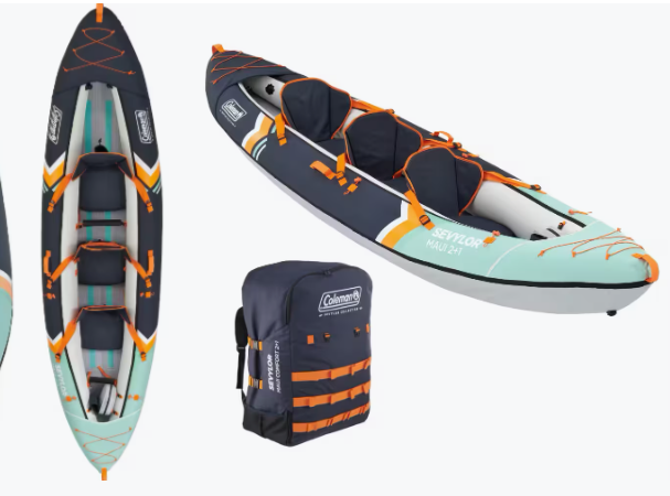 Sevylor Maui Kayak Set – Kayak gonflable 3 personnes, kayak de loisir pour famille et amis