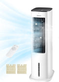Midea Rafraîchisseur d’air avec refroidissement à eau – Réservoir 5 L, humidificateur, ionisation, sans gaine d’évacuation, 355 m³/h, télécommande, 55 W, blanc